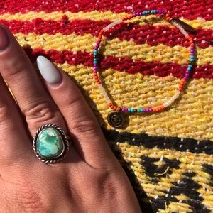 925 Genuine Turquoise Ring + FREE Bracelet